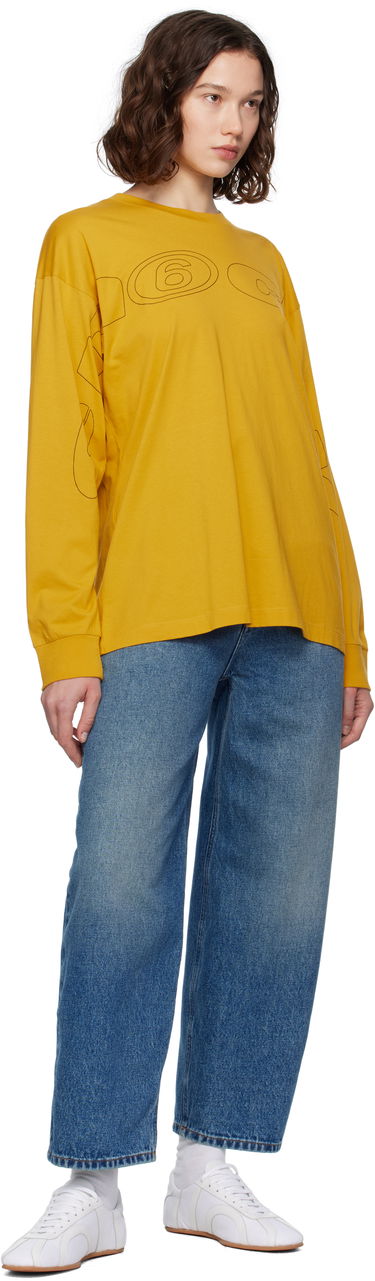 T-shirt Maison Margiela MM6 Maison Margiela Long Sleeve T-Shirt Gul | SH0NH0017 S24312, 3