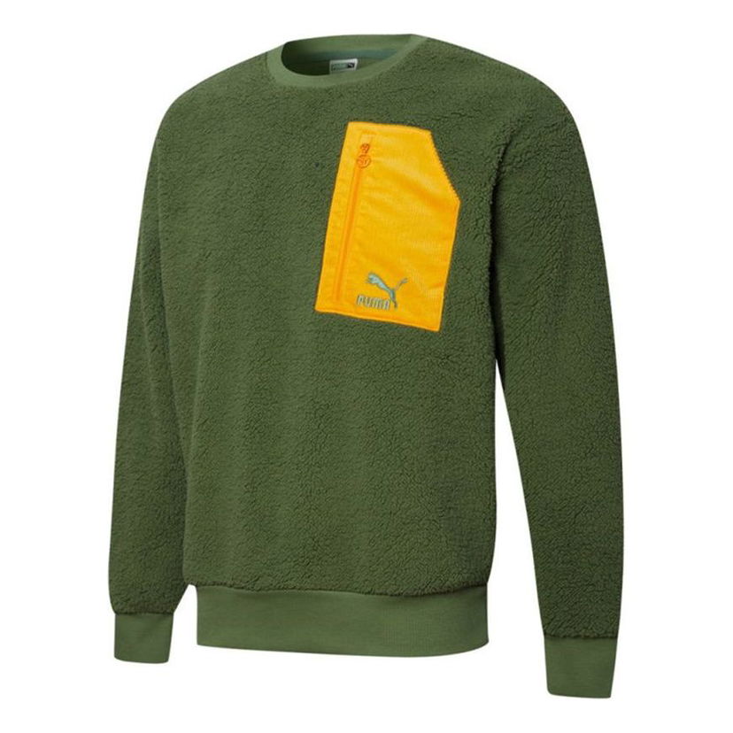 Sweater Puma Retro Sherpa Crew Neck Sweatshirt Grøn | 534814-67