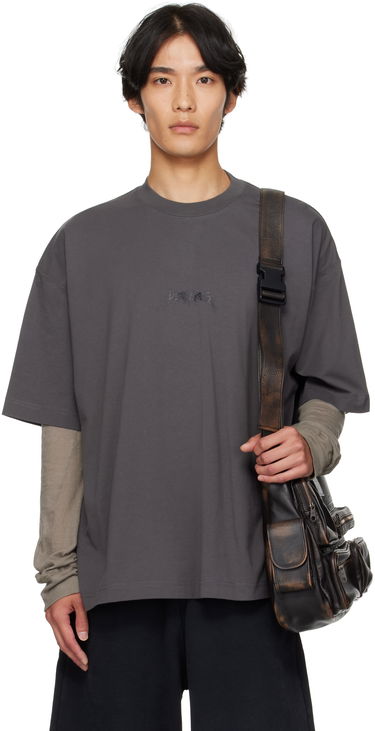 T-shirt VETEMENTS VETEMENTS Metal Logo Regular Fit T-Shirt Grå | UH76TR600M, 0