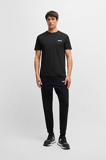 T-shirt BOSS Moisture-Wicking Active Piqué Tee Sort | 50533794, 1