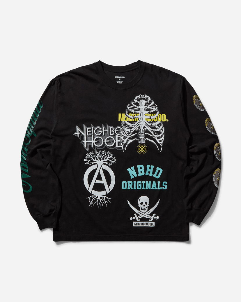 T-shirt Neighborhood LS-17 Black Longsleeve T-Shirt Sort | 242PCNH-LT17 BK