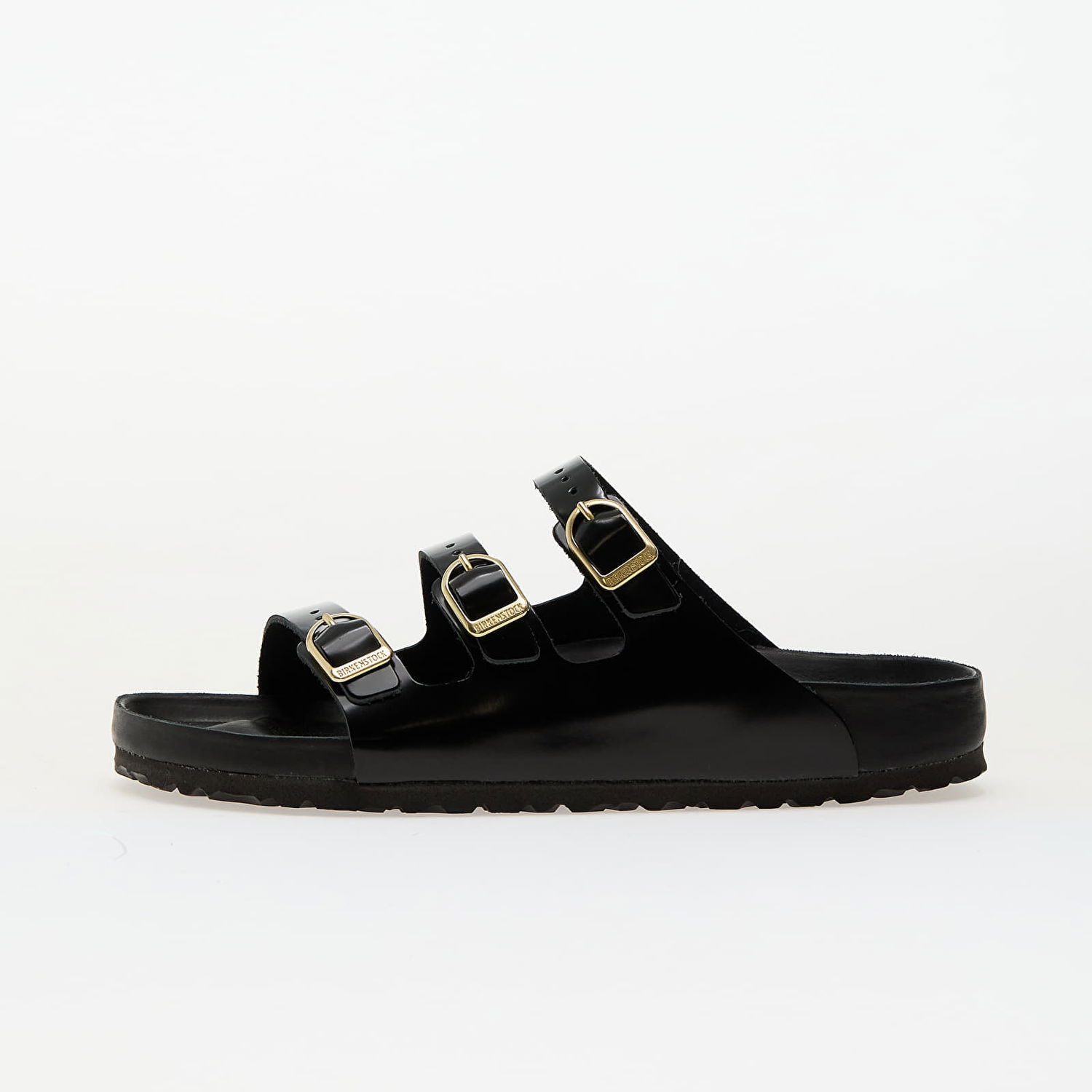 Sneakers og sko Birkenstock Birkenstock Florida Fresh Natural Leather Patent High-Shine Sandals Sort | 1029385, 0