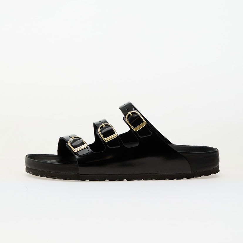 Sneakers og sko Birkenstock Birkenstock Florida Fresh Natural Leather Patent High-Shine Sandals Sort | 1029385