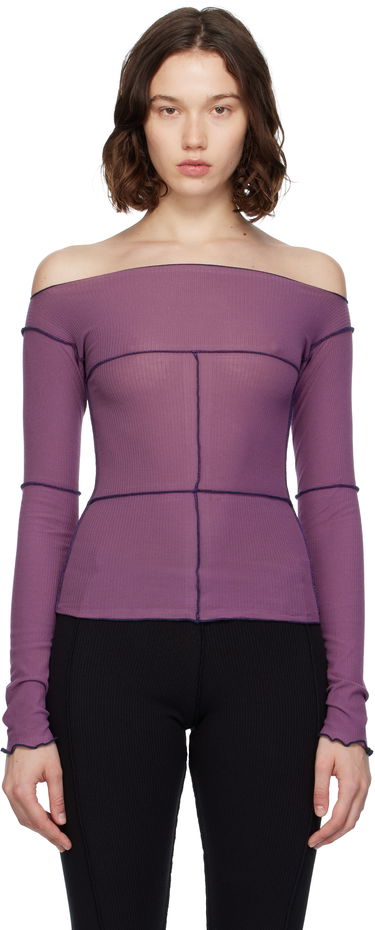 Tanktop Baserange Baserange Cinder Off-the-Shoulder Top Lilla | TTCL-CR-AU25, 0