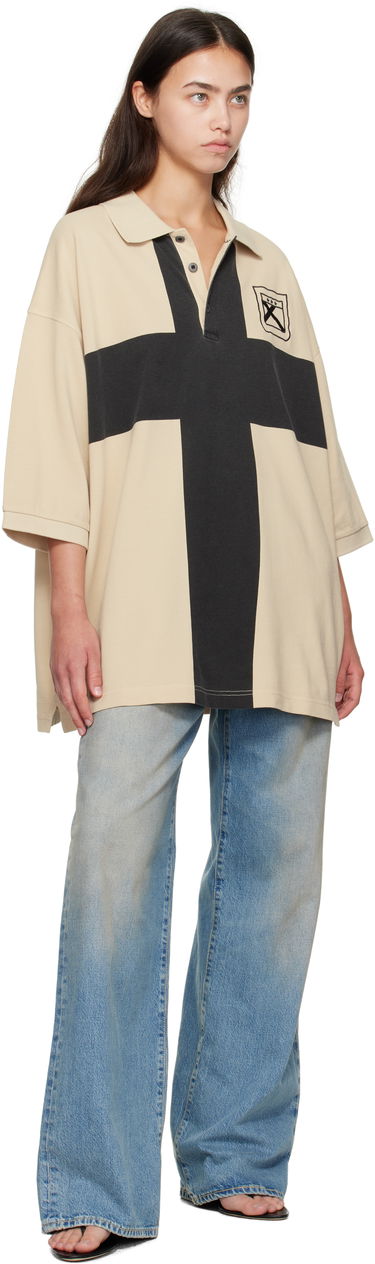 Polo skjorte 032C 032c Fainting Cross Oversized Polo Beige | F25-URC-0459-550-W, 3