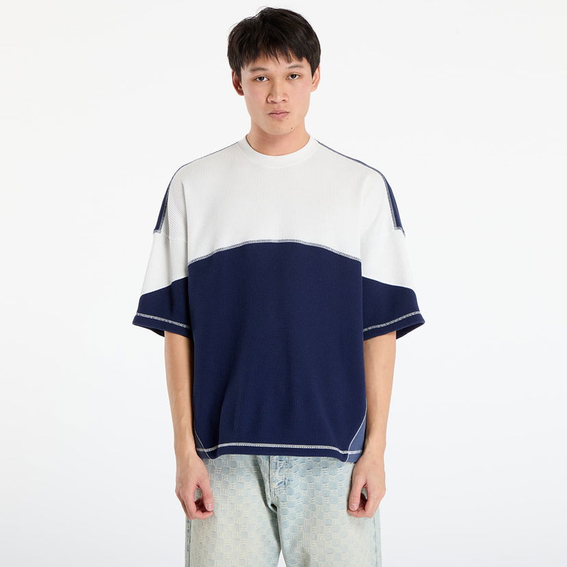 T-shirt adidas Originals La Cienega Waffle-Knit Colorblock Short Sleeve Sports T-Shirt Hvid | JX6162