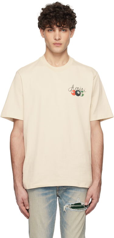 T-shirt AMIRI Pool Cue Graphic T-Shirt Beige | AMJYTE1135, 0