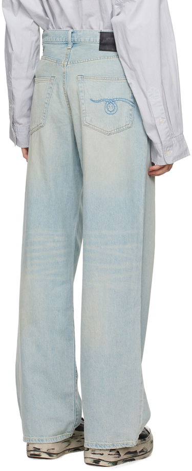 Jeans R13 R13 Damon Pleated Wide Leg Jeans Blå | R13W3147-D897A, 2