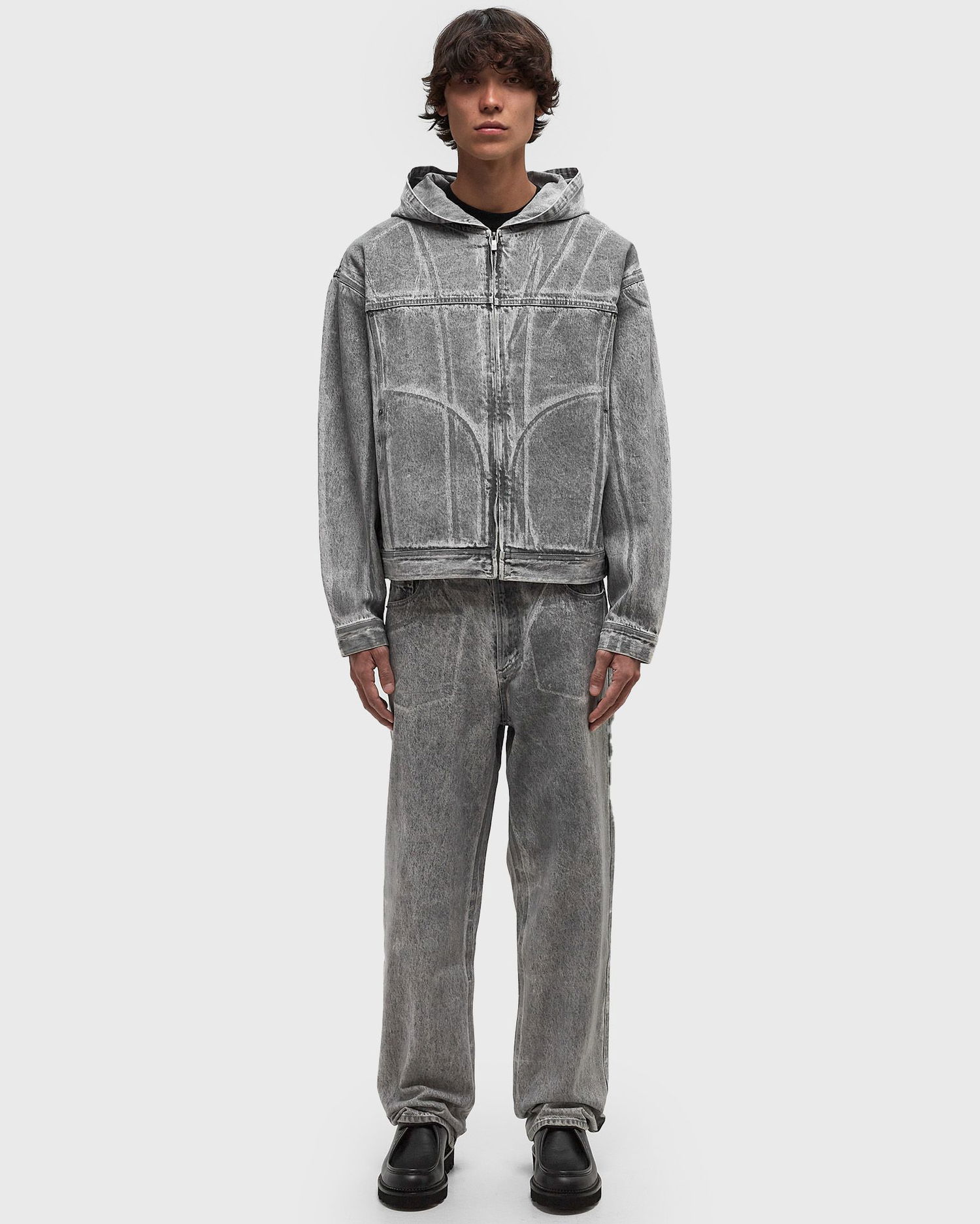Sweatshirt DAILY PAPER Waxed Denim Jacket Grå | 2421033, 1