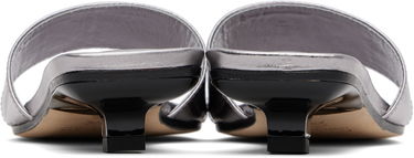 Tilbehør BY FAR BY FAR Ceni Eel Embossed Metallic Leather Heeled Sandals Metalisk | MWFHO014CL035ME032PL, 1