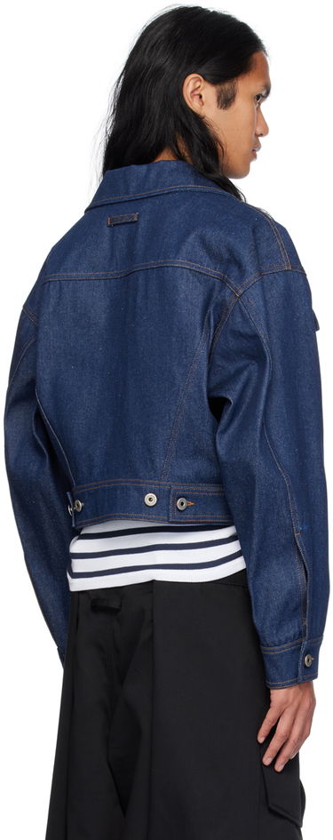 Jakke Jean Paul Gaultier Jean Paul Gaultier Lace-Up Cropped Denim Jacket Blå | 24/30-F-VE067-D015-55, 2