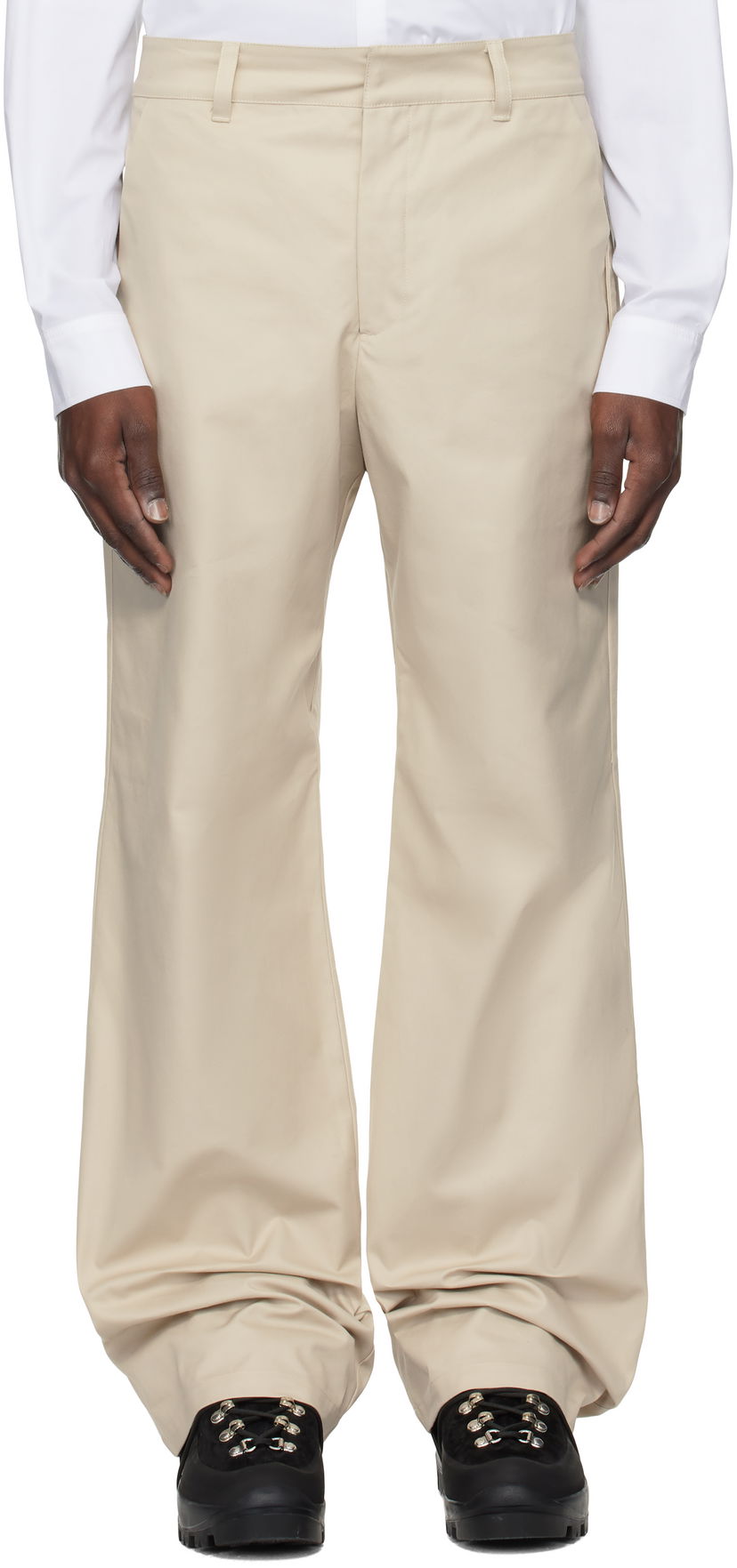 Bukser HELIOT EMIL Heliot Emil Igneous Wide-Leg Trousers Beige | PRESS25_M_10_185_ST18