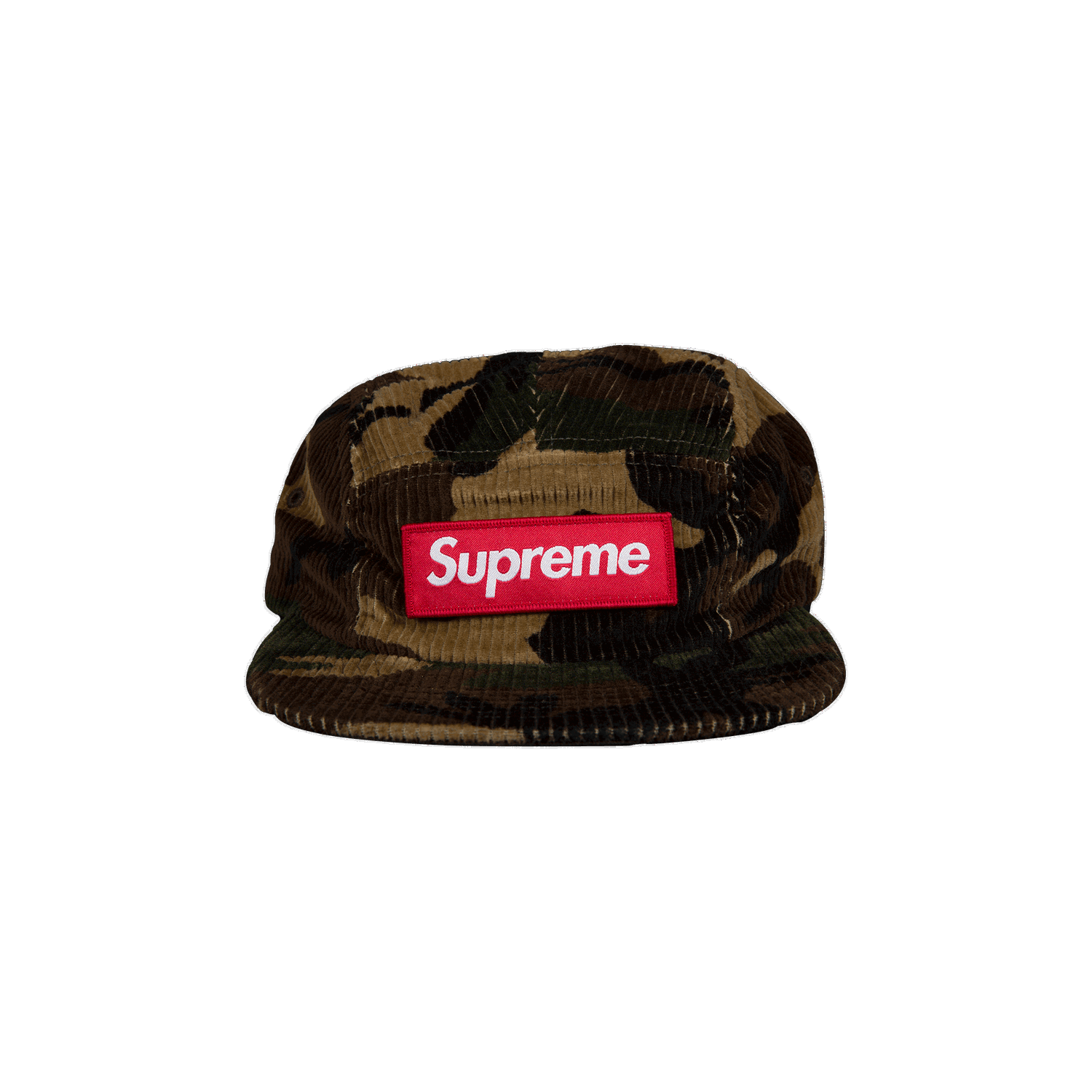 Kasket Supreme Camo Corduroy Camp Cap Grøn | FW19H21 WOODLAND CAMO, 0