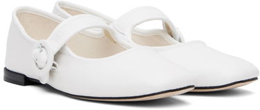 Tøj Repetto Repetto Georgia Square-Toe Mary Jane Ballerina Flats Hvid | V4141VE, 3