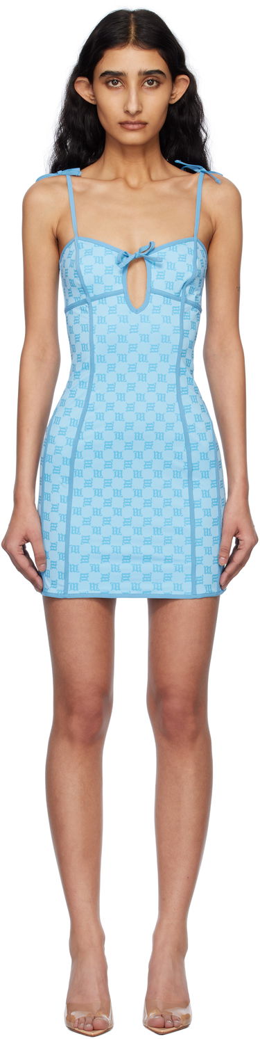 Kjole MISBHV MISBHV Monogram Coquette Mini Dress Blå | 250W806, 0