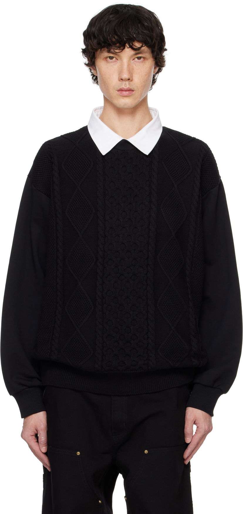 Sweater Carhartt WIP Black Knit Tridon Sweater Sort | I034033