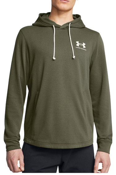 Sweatshirt Under Armour Rival Terry LC HD Hoodie Grøn | 1370401-390, 0