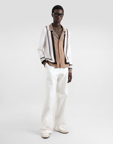 Sweater Dolce & Gabbana Dolce & Gabbana Embroidered Striped Wool Cardigan Flerfarvet | GXV35ZJFMDUW8277, 1