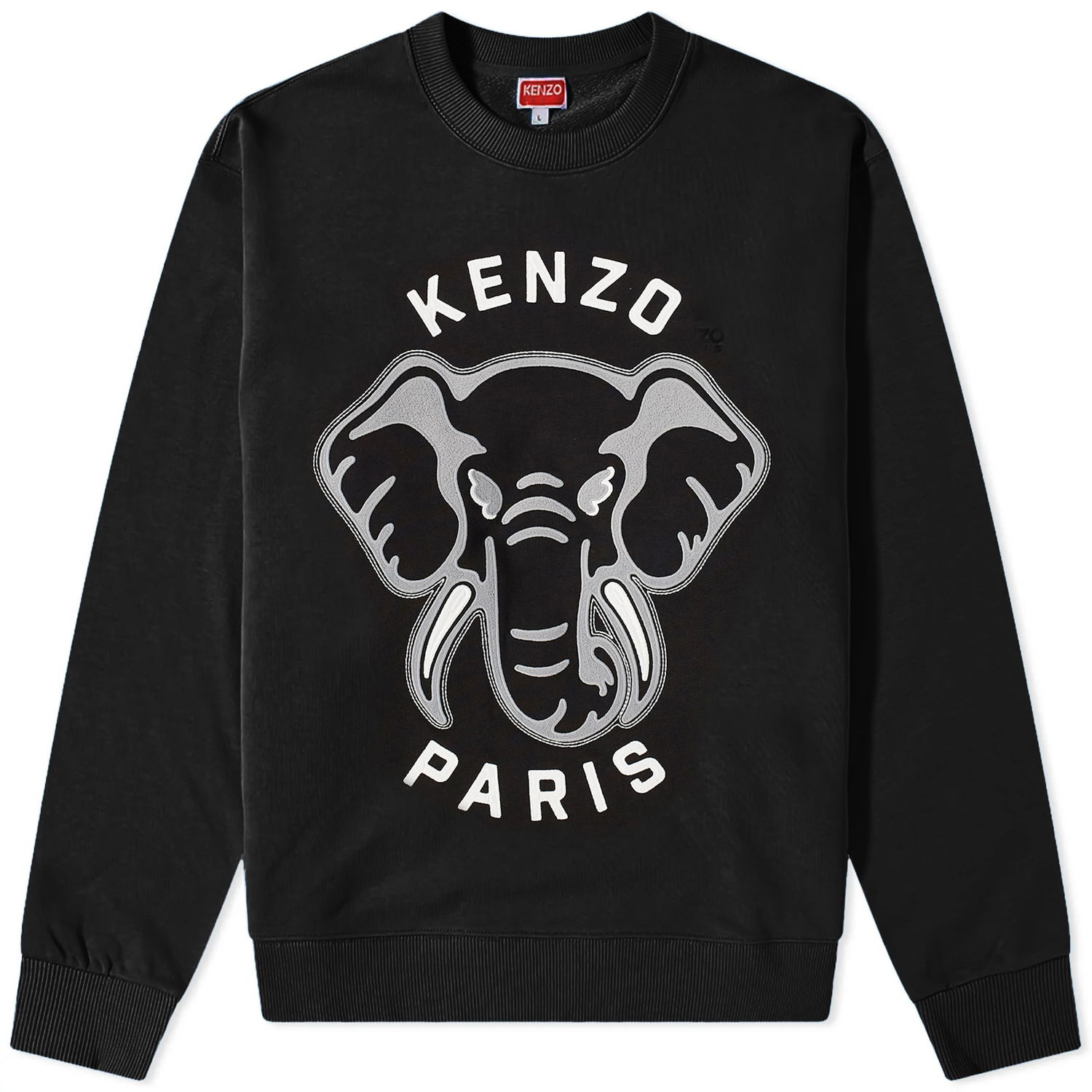 Sweatshirt KENZO Elephant Classic Crew Sweat Sort | FD65SW0474MF-99J, 0