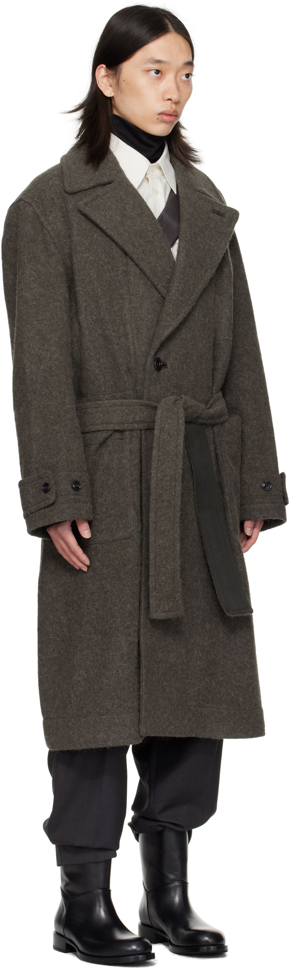 Frakker LEMAIRE Lemaire Soft Belted Coat Grøn | CO1135 LF504, 1