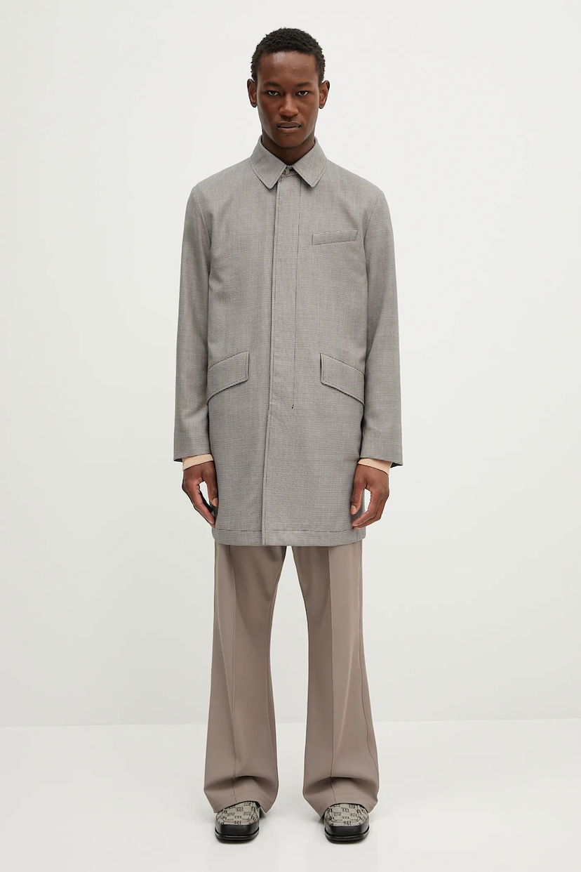 Regnfrakke Paul Smith Paul Smith Wool Coat Grå | M1R.443Z.P02631