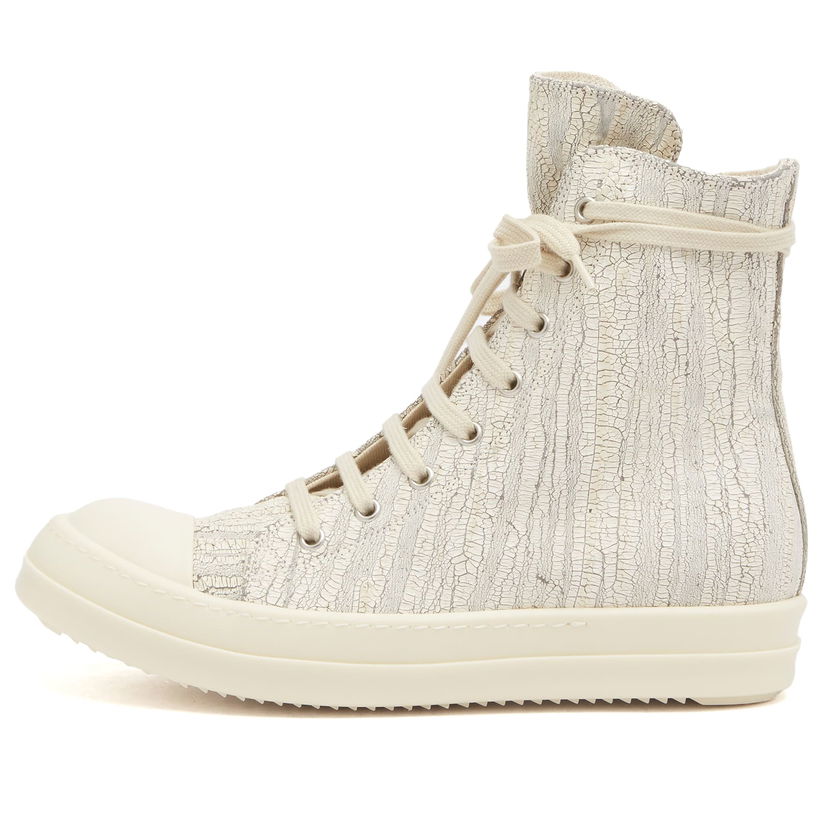 Sneakers og sko Rick Owens Rick Owens DRKSHDW Denim Leather High-Top 36 Hvid | DS01E3800-SMMC-1111