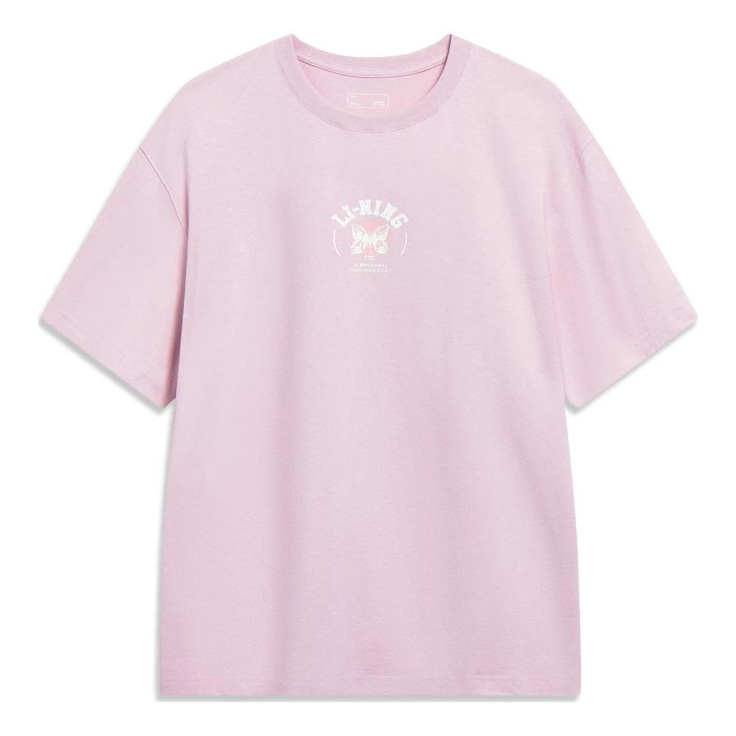 T-shirt Li-Ning Butterfly Graphic T-Shirt Lyserød | AHST207-4