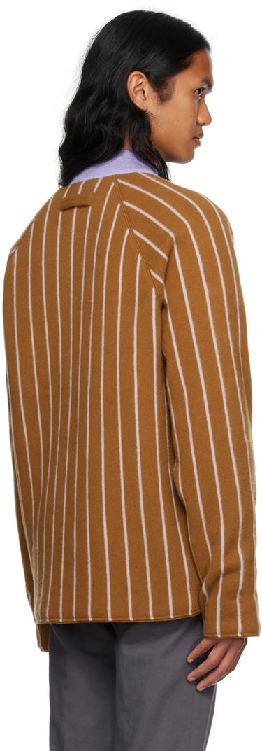 Bomberjakke ZEGNA The Elder Statesman x ZEGNA Striped Bomber Jacket Brun | TCK6GA6-BSL, 2