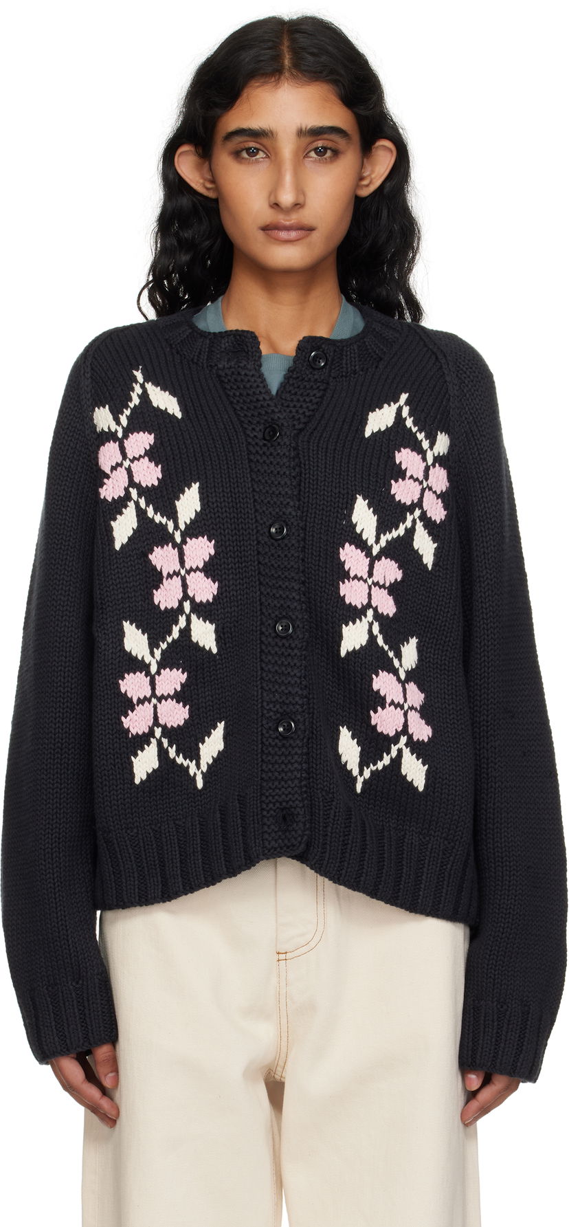 Sweater YMC YMC Atomic Knit Cardigan Sort | Q8YME