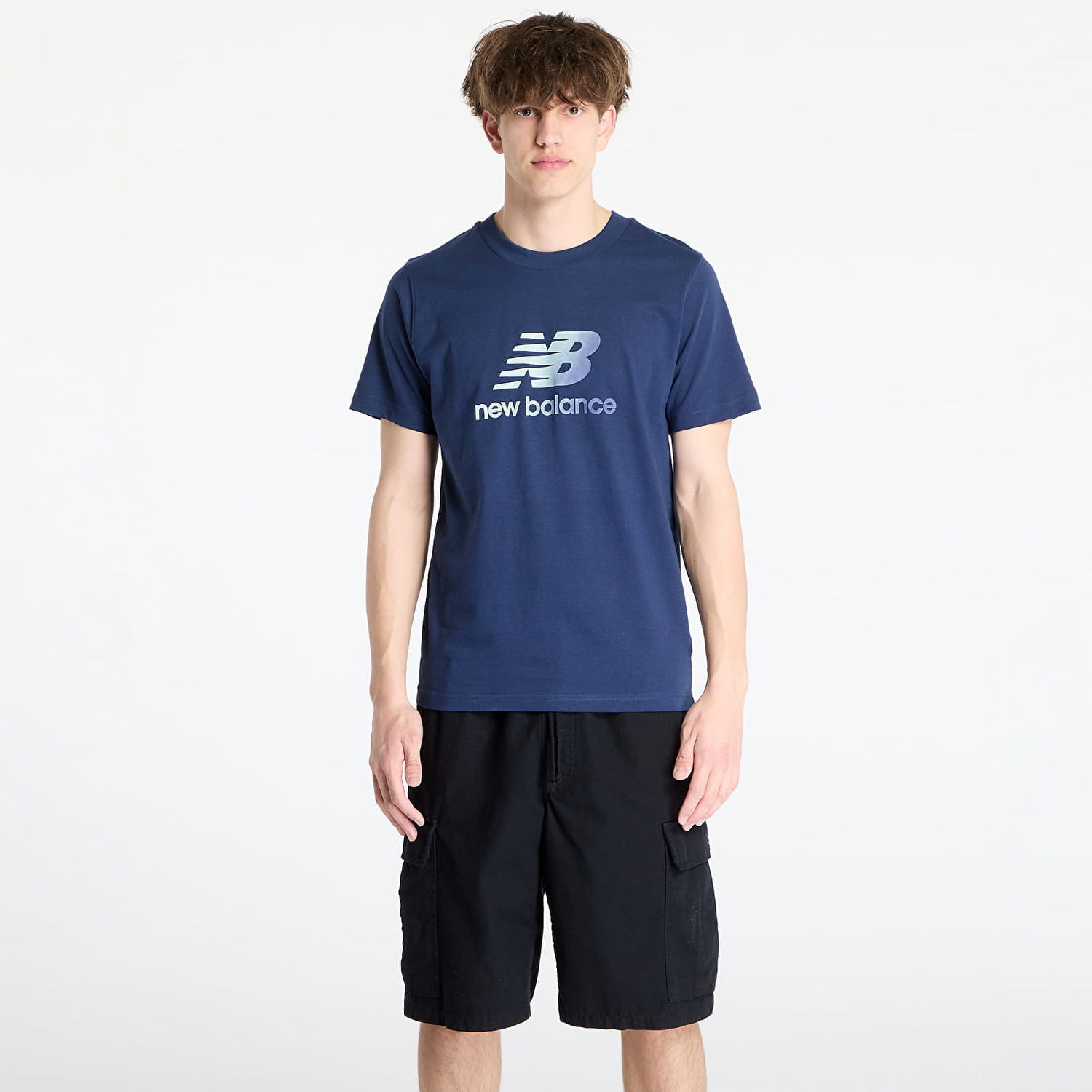 T-shirt New Balance Sport Essentials Gradient Logo T-Shirt Mørkeblå | MT51503NNY, 0