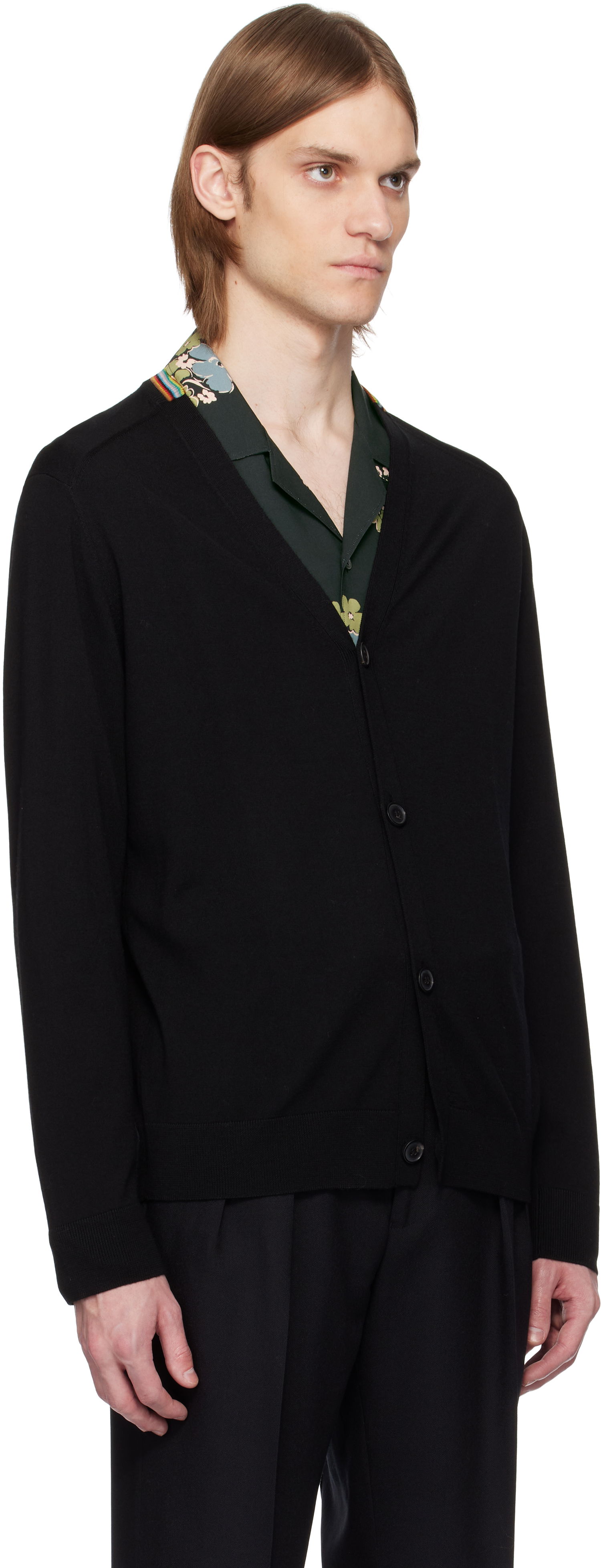 Sweater Paul Smith Paul Smith Washable Wool Signature Stripe Cardigan Sort | M1R-250Z-P02094-79, 1