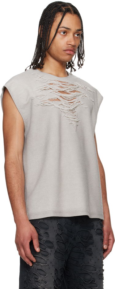 Tanktop Diesel Diesel S-Rub-SL Distressed Tank Top Grå | A19115-0PLAI-97C, 1