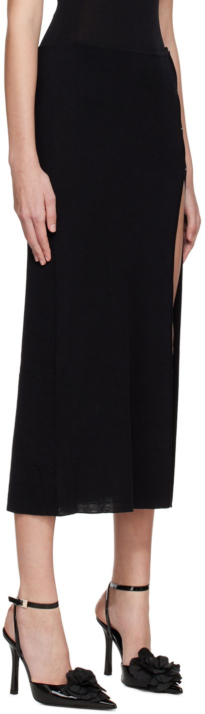 Nederdel BEC + BRIDGE BEC + BRIDGE Sorrento Midi Skirt with Side Slit Sort | H22-30388, 1