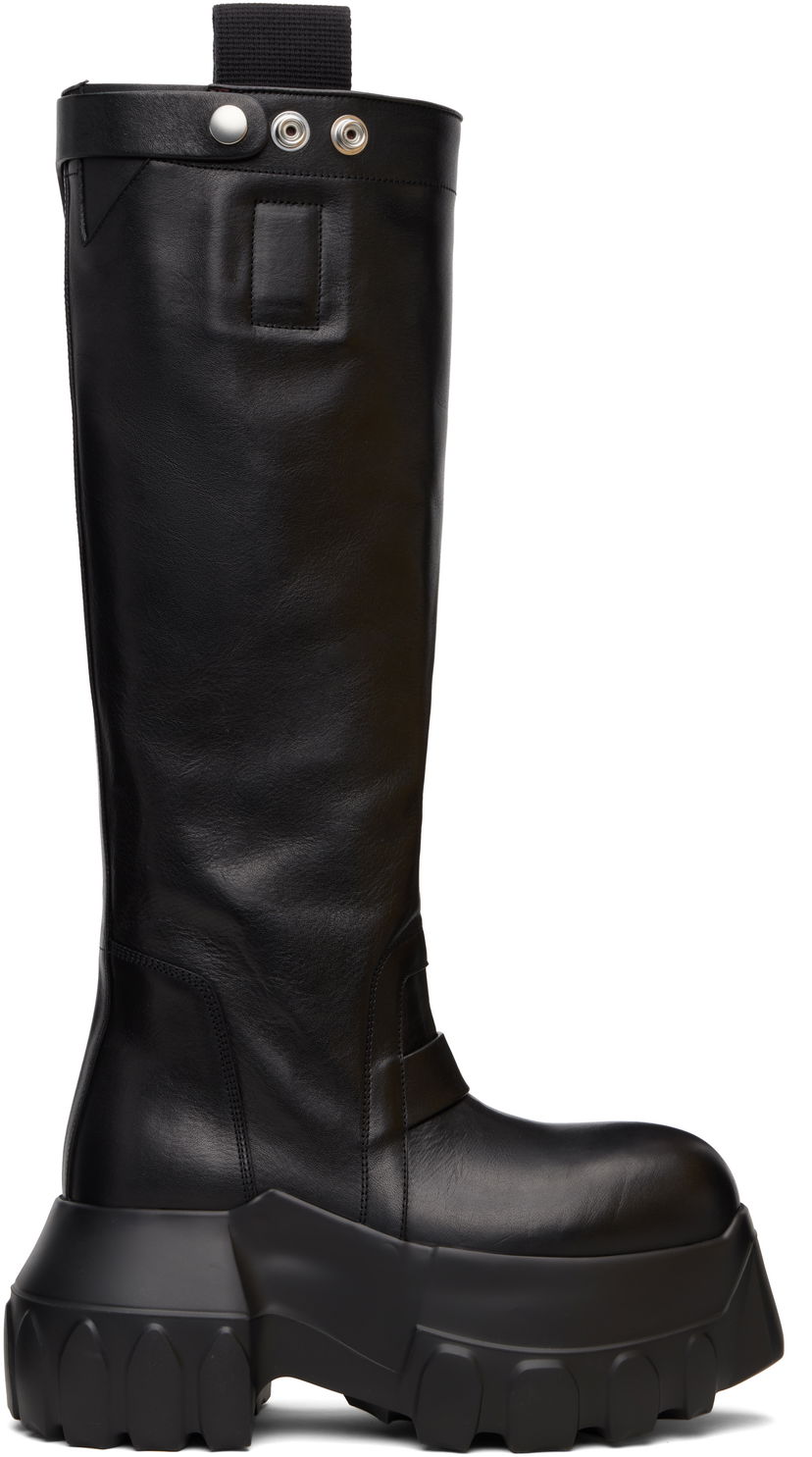 Sneakers og sko Rick Owens Rick Owens Concordians Mega Tractor Tall Boots Sort | RU02E1870 LGE