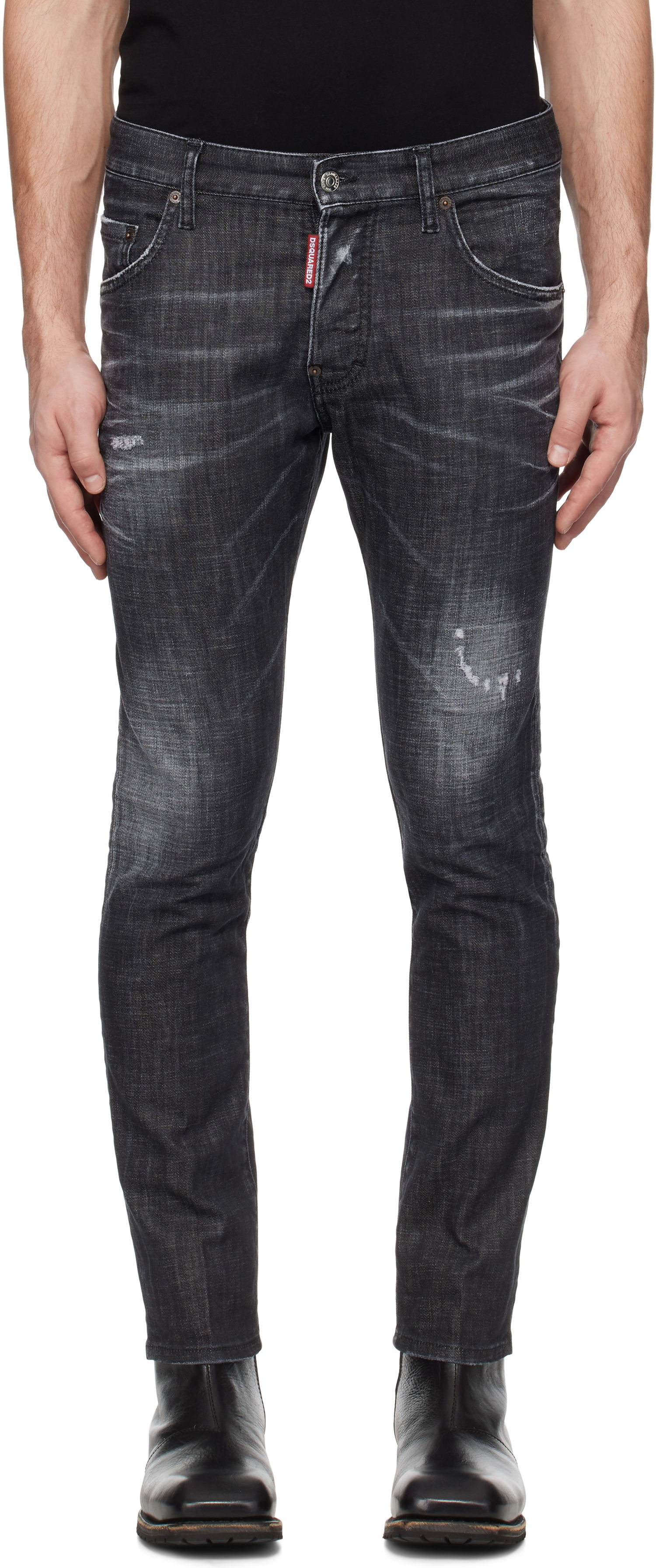 Jeans DSQUARED2 Dsquared2 Easy Wash Skater Jeans Sort | S74LB1617_S30357, 0