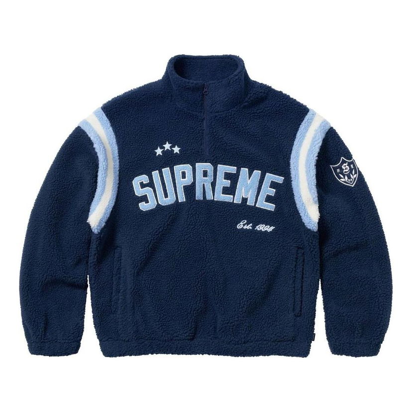Sweater Supreme ARC Half Zip Fleece Pullover Blå | SUP-FW23-016