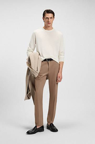 Sweater BOSS Regular-fit cashmere sweater Hvid | 50500698, 1