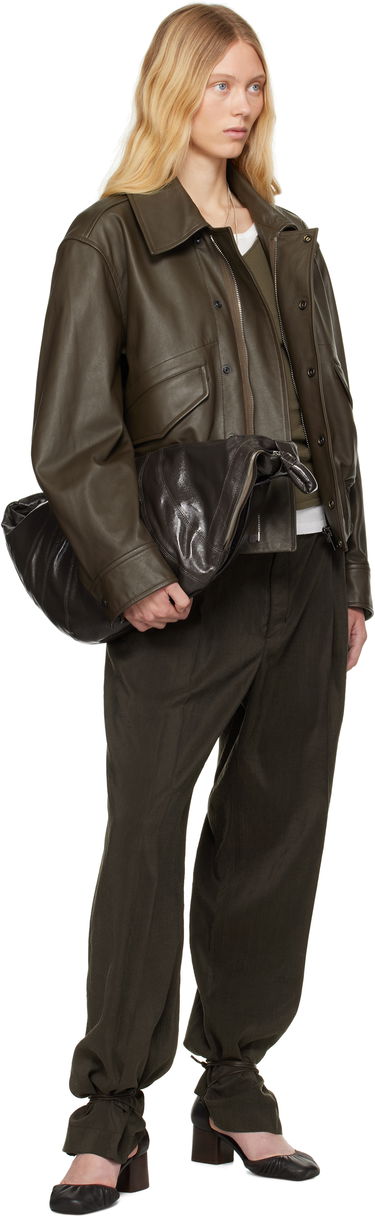 Bomberjakke LEMAIRE Lemaire Soft Nappa Leather Jacket Grøn | OW1135 LL0095, 3