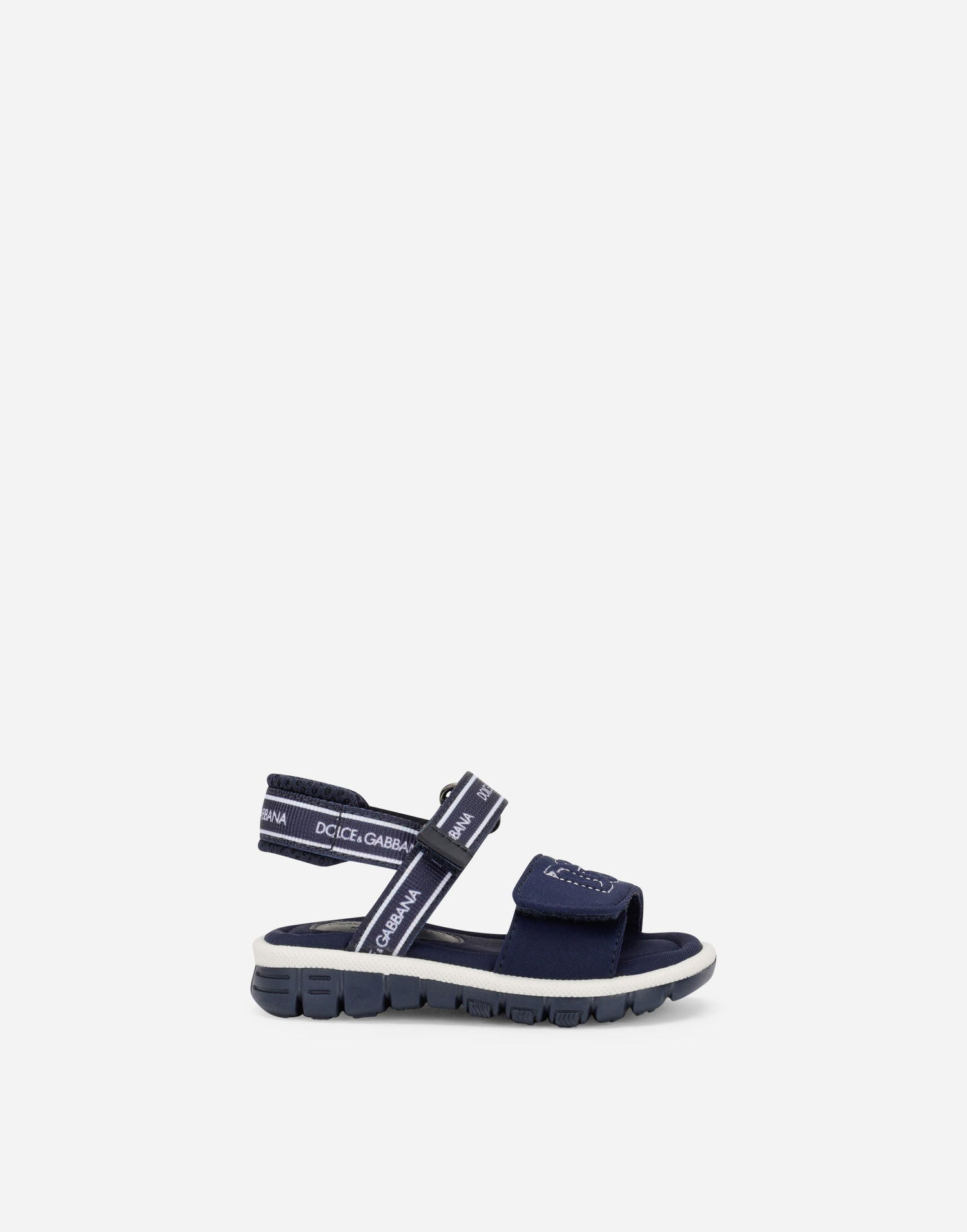 Sneakers og sko Dolce & Gabbana Technical Fabric Sandals With DG Logo For First Steps Mørkeblå | DL0068AY2338D600, 0