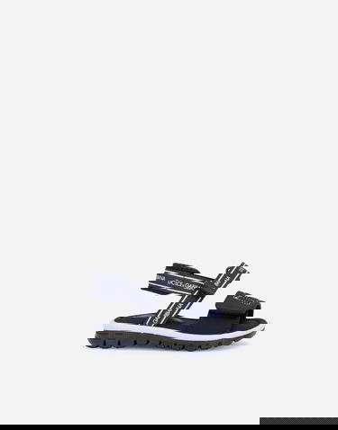 Sneakers og sko Dolce & Gabbana Technical Fabric Sandals With DG Logo For First Steps Mørkeblå | DL0068AY2338D600, 0