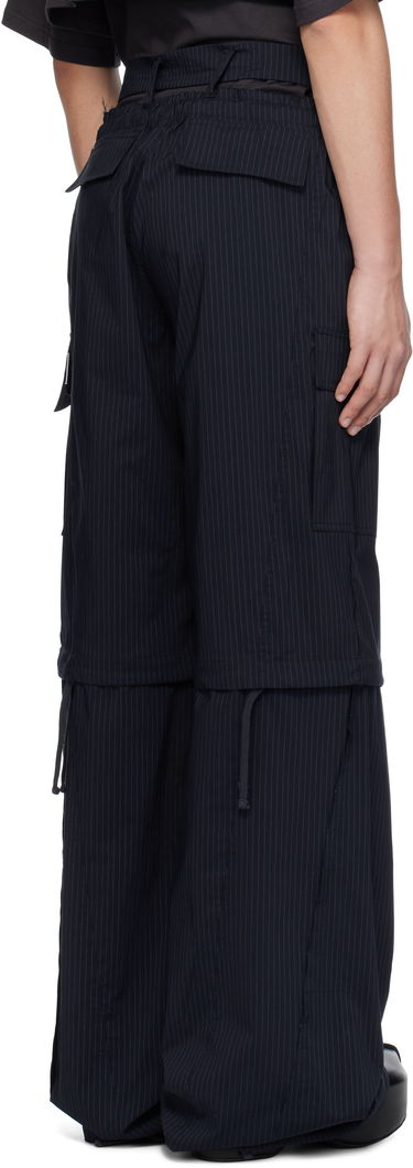 Cargo bukser Ottolinger Ottolinger Baggy Cargo Pinstripe Pants Sort | 106-200106-02, 2