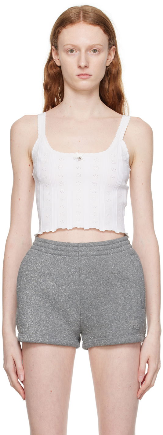 Tanktop Alexander Wang White Hardware Tank Top Hvid | 4KC3231023