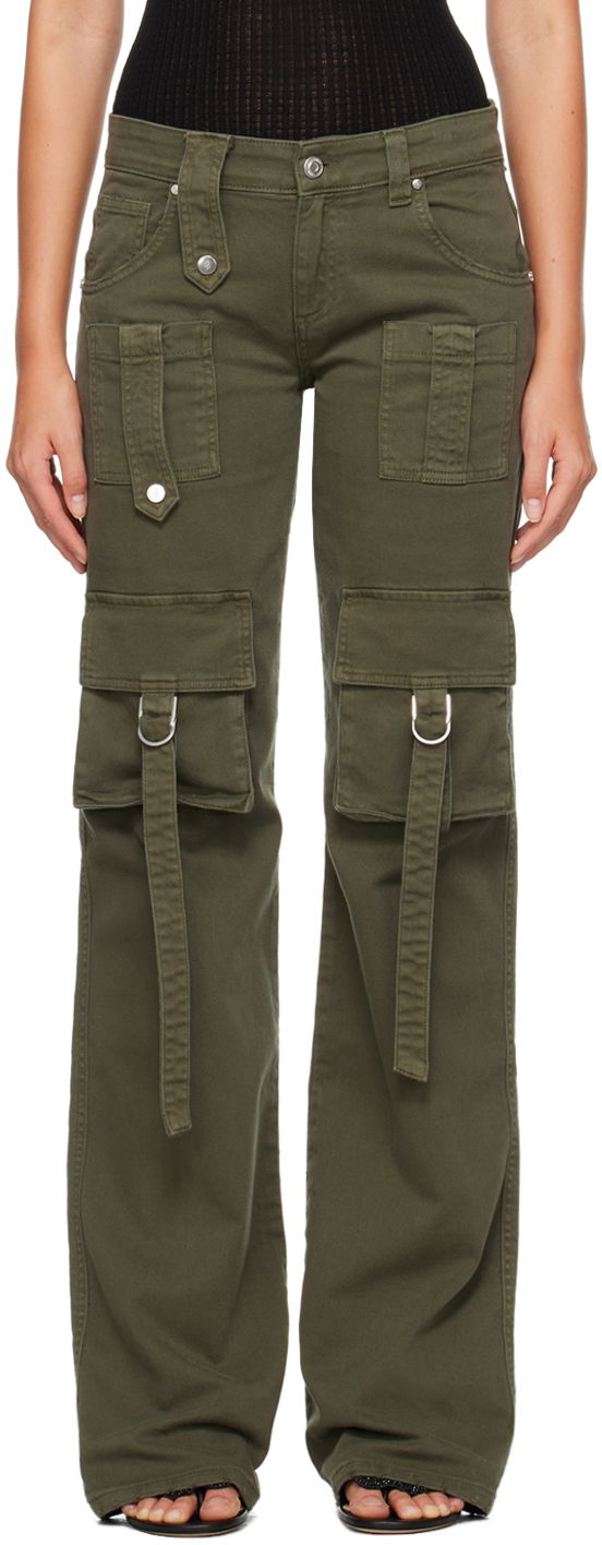 Cargo bukser Blumarine Cinch Strap Cargo Pants Grøn | A322J104A, 0