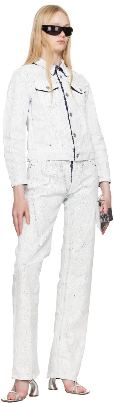 Jeans Maison Margiela MM6 Maison Margiela 5 Pocket Cracked Jeans Hvid | S62LB0185 M30028, 3