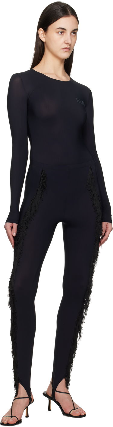Leggings Maison Margiela MM6 Maison Margiela Fringe Stirrup Leggings Sort | S52KA0525 S20518, 3