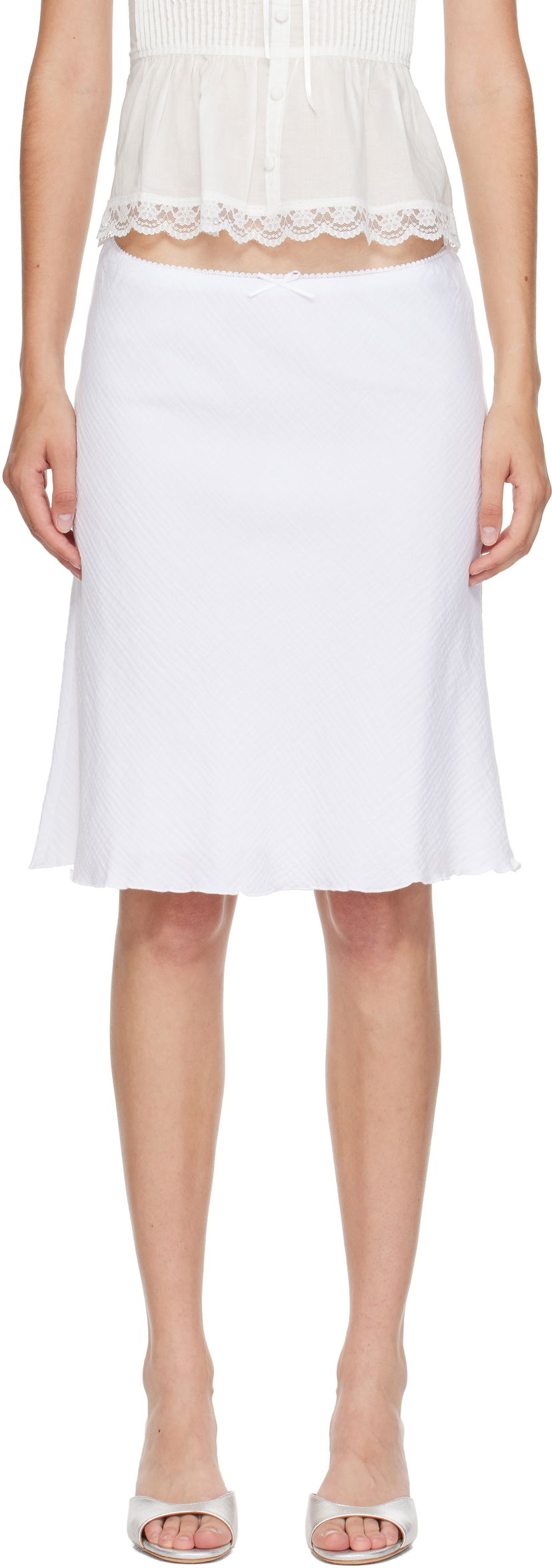 Nederdel GUIZIO Guizio Paloma Midi Skirt Hvid | P25338W157