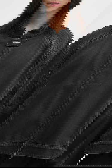 Jakke VETEMENTS VETEMENTS Racing Denim Oversize Jacket Sort | UH76DJ900B2, 3