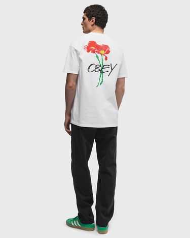 T-shirt OBEY Obey Poppies T-Shirt Hvid | 165264123-WHT, 2