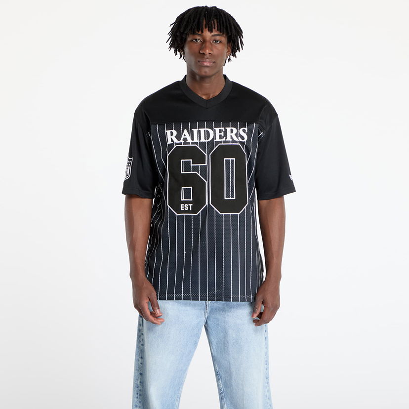Jersey New Era New Era Las Vegas Raiders NFL Pinstripe Jersey Sort | 60667927