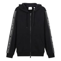 Burberry FW20 Logo Cotton Hooded Zip-Up Sweatshirt
